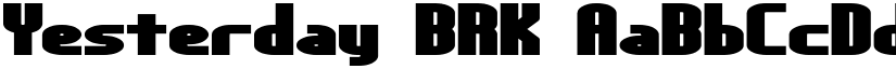 Yesterday BRK font download