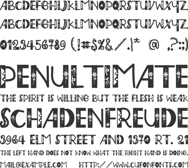 Eddy Gardener font preview