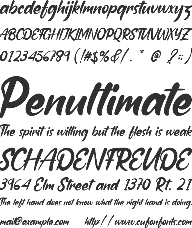 Warmth Winter font preview