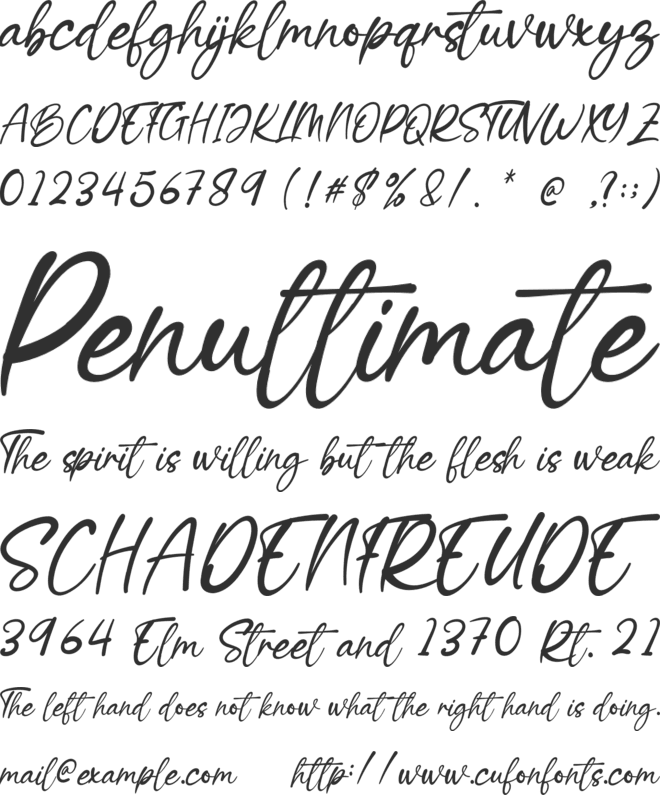 Bright Cheerful font preview