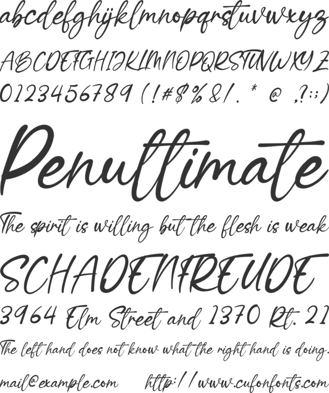 Bright Cheerful font preview