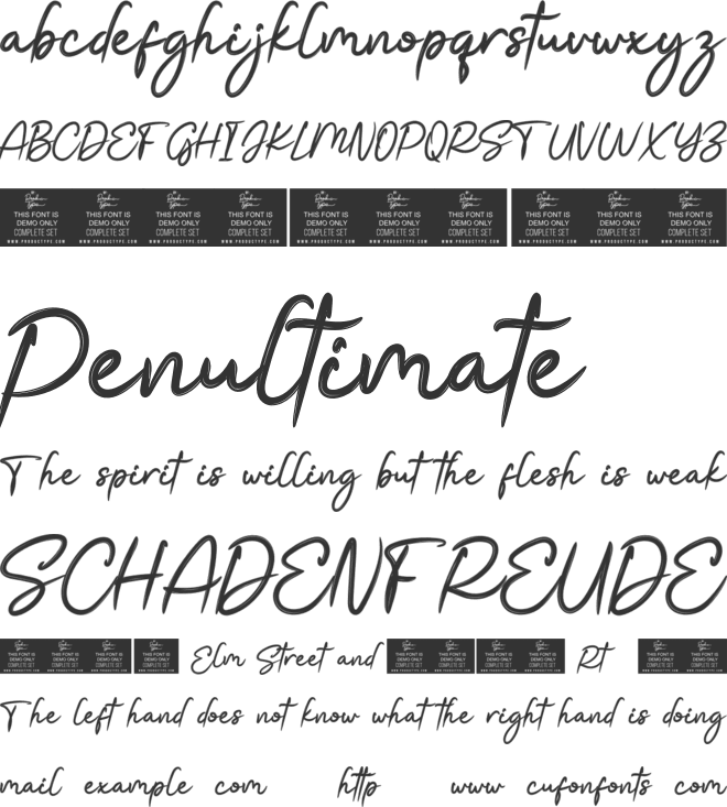 Rembulan font preview
