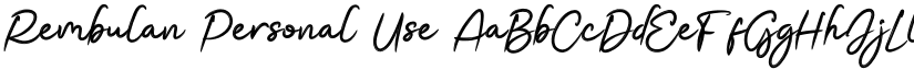 Rembulan Personal Use font
