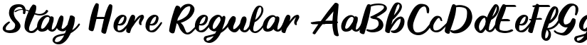 Stay Here Regular font