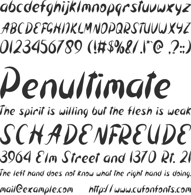 Bad Boys font preview