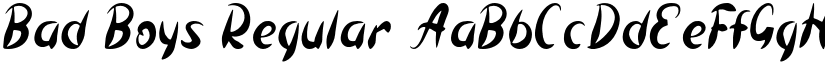 Bad Boys Regular font
