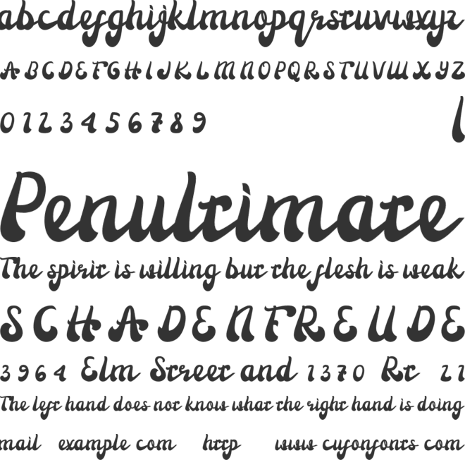 Fagetone font preview