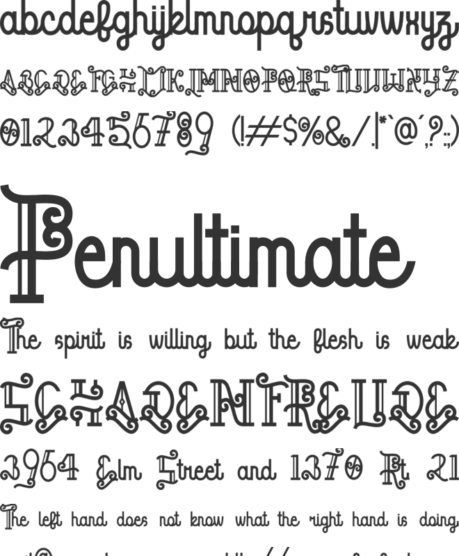 Bangilan font preview