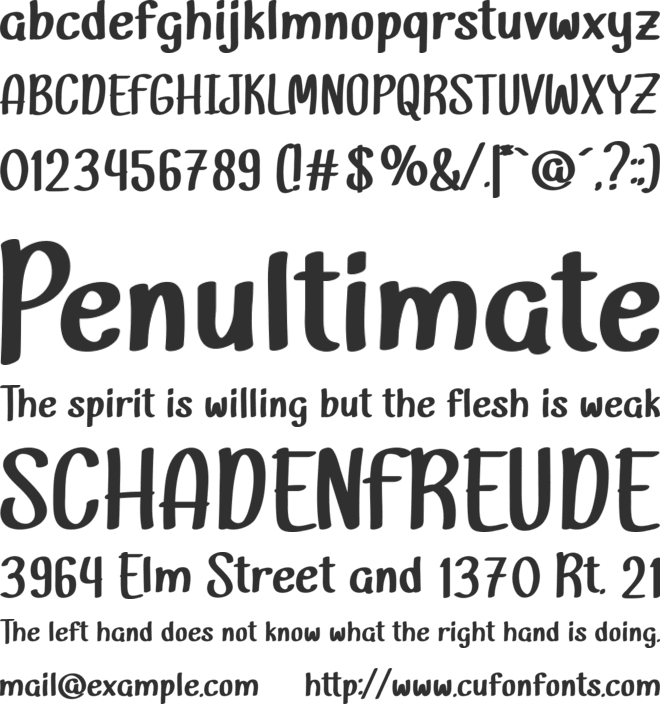 Lemongrab font preview