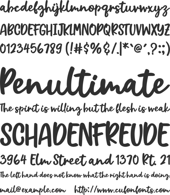 Baby Snail font preview