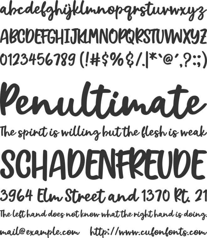 Baby Snail font preview