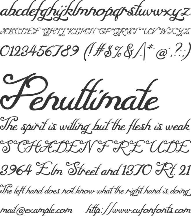 Magaretha font preview