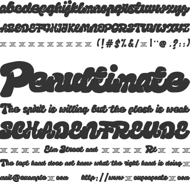 Sumringah font preview