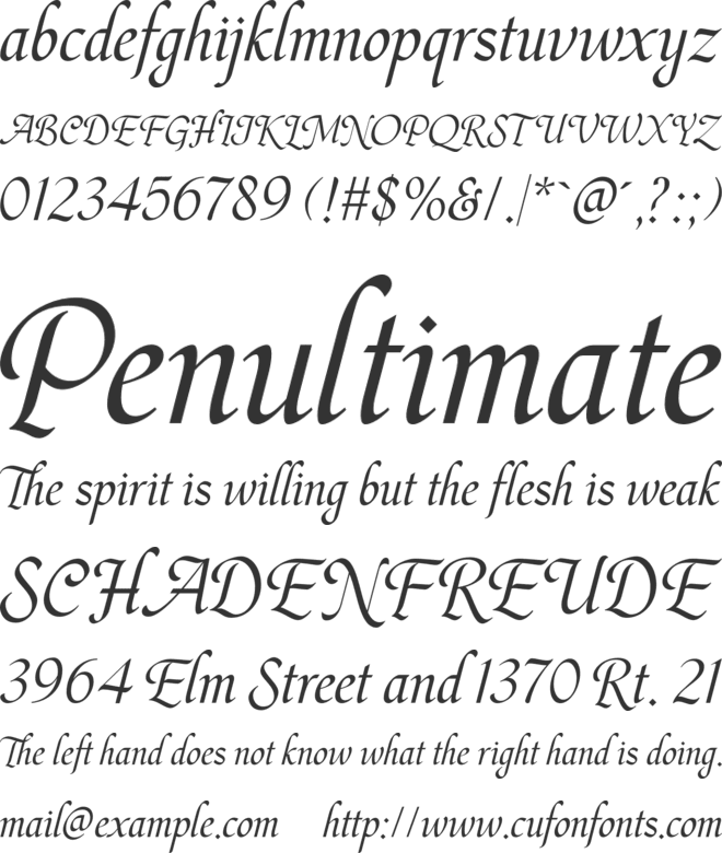Hargalia font preview