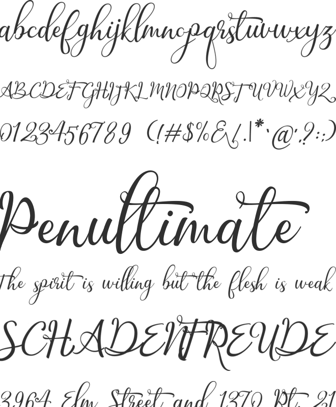 Birthday font preview