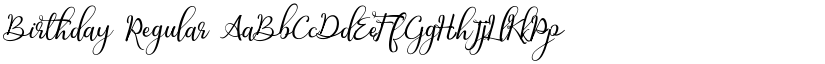 Birthday Regular font