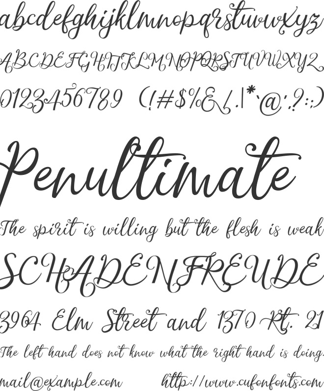 Blithen font preview