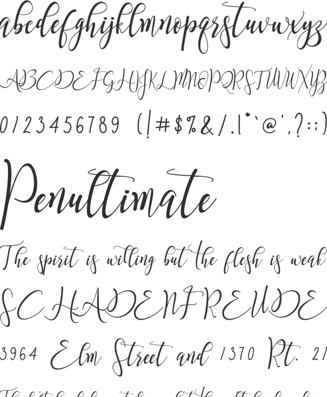 Snowy Holiday font preview