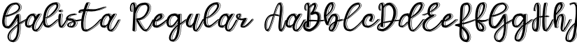 Galista Regular font