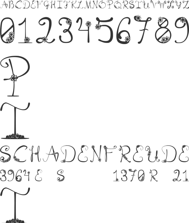 Floral Suave font preview