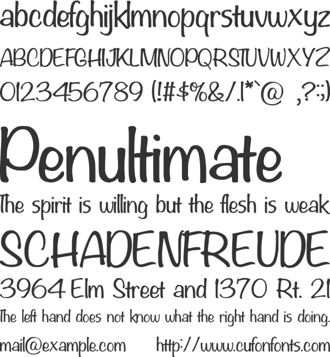 Candy Yefumy font preview