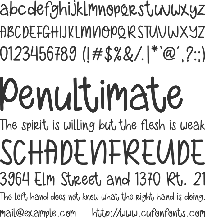 Kid Candy Sans font preview