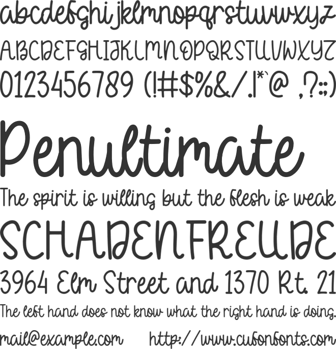 Happy Wedding font preview