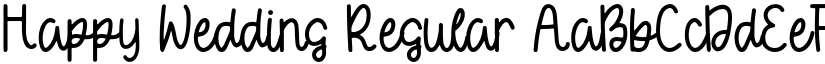 Happy Wedding Regular font