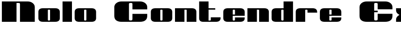 Nolo Contendre Expanded font