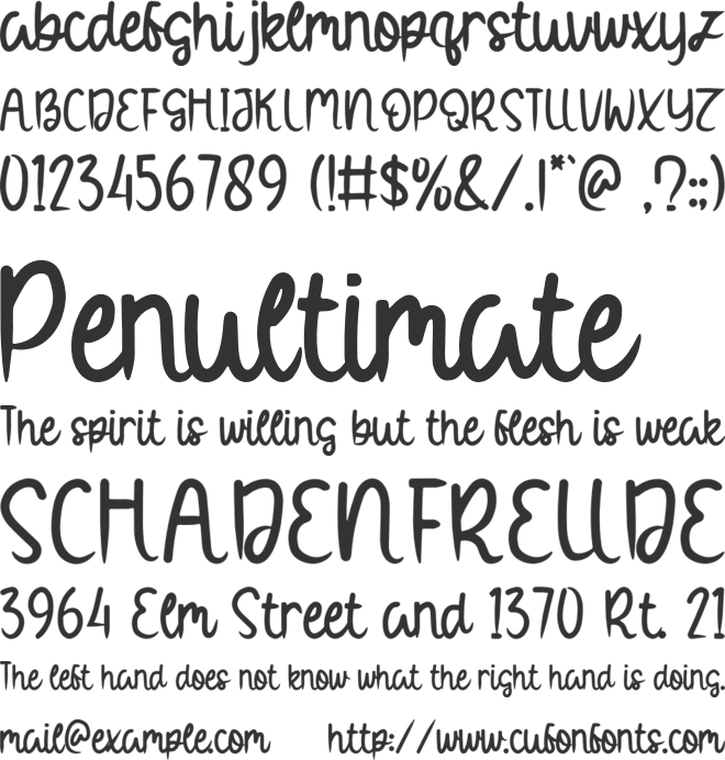 Cappuccino Latte font preview