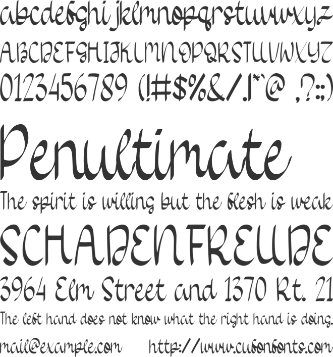 Wedding Card font preview