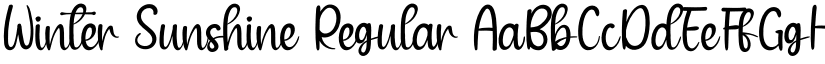 Winter Sunshine Regular font