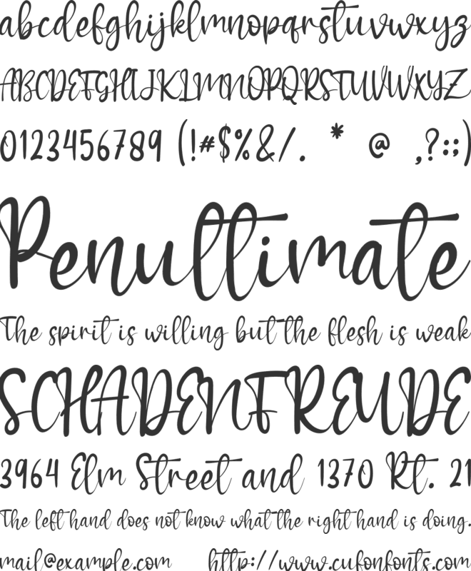 Winter House font preview