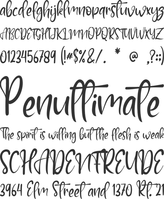 Barcelona Handwritin font preview