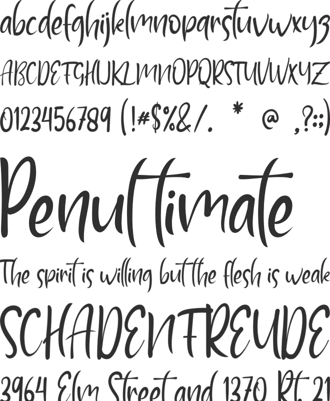 Hello Winter font preview