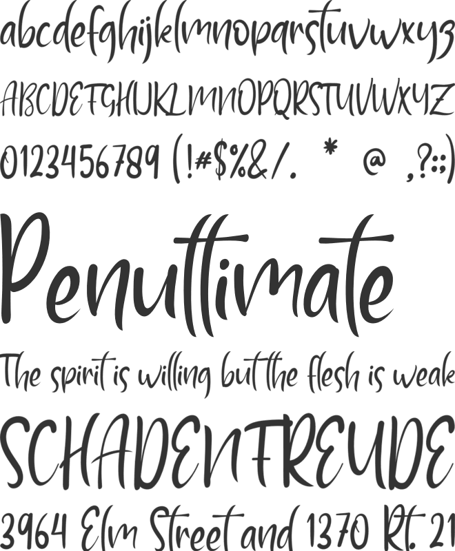 Hello Winter font preview
