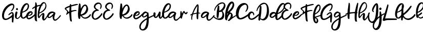 Giletha FREE Regular font
