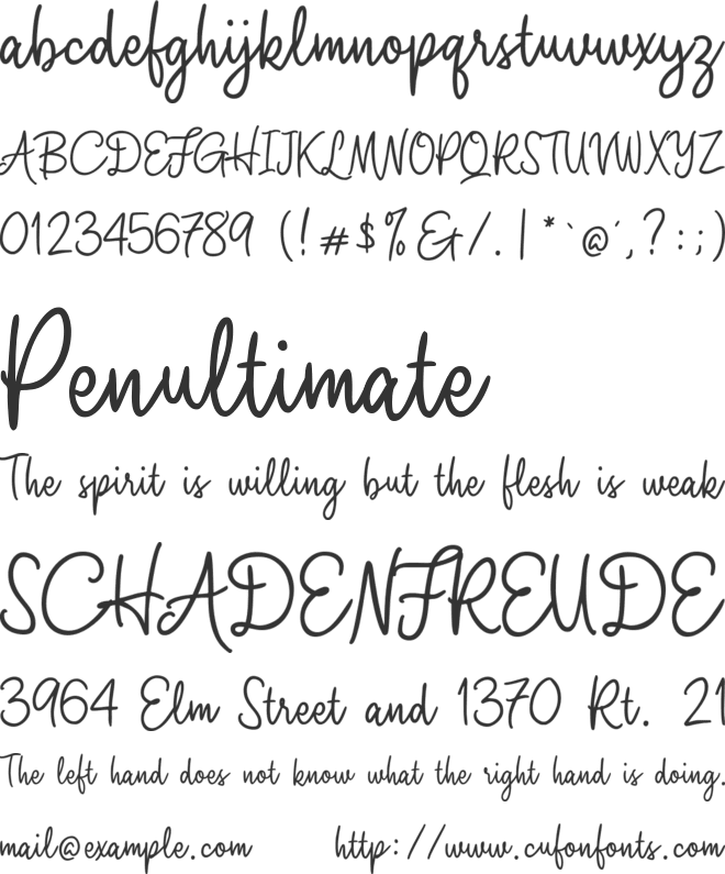 Qournatte font preview