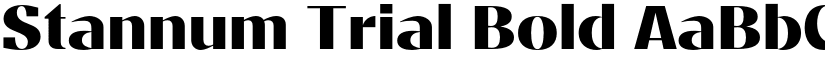 Stannum Trial Bold font