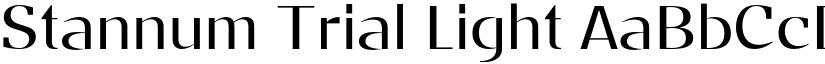 Stannum Trial Light font