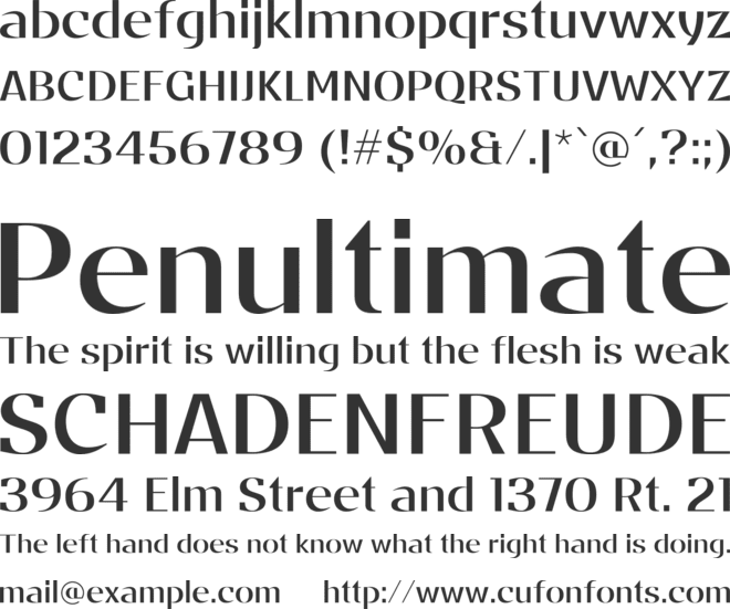 Stannum Trial font preview