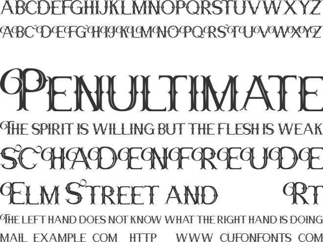 Vanberg Free font preview