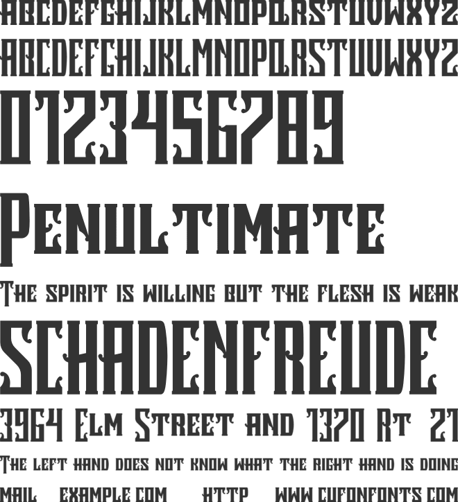 Ligotra font preview