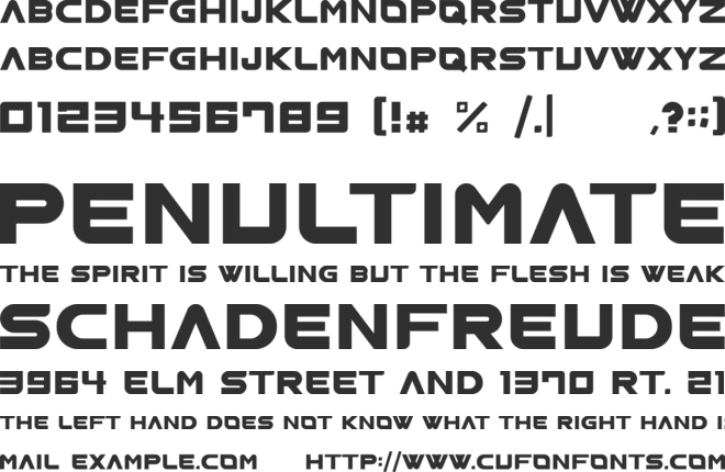 TITAN font preview