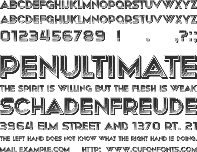 Gourmet font preview