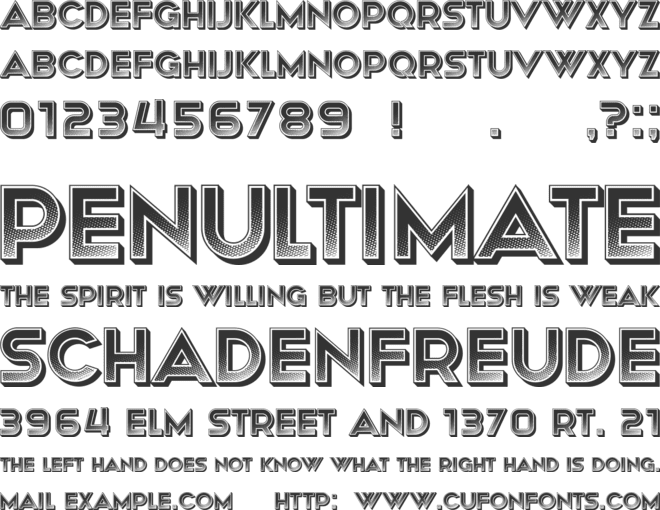 Gourmet font preview