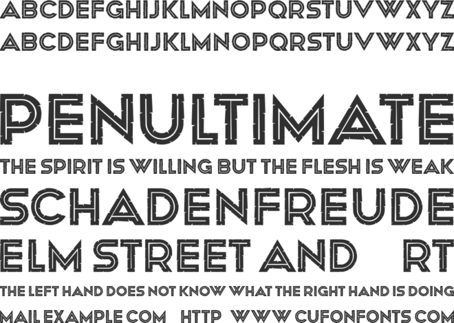Africa font preview