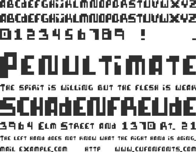 Pixellife font preview