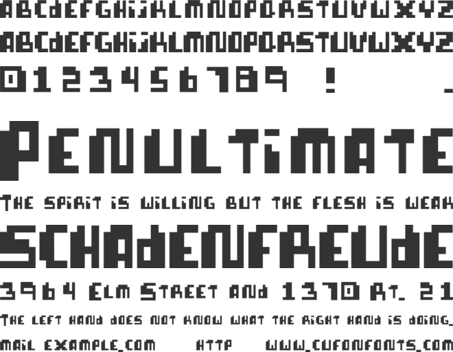 Pixellife font preview