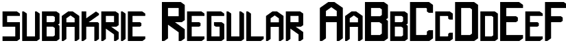 subakrie Regular font